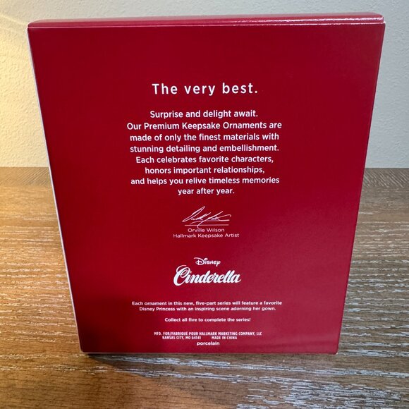 Hallmark 2020 Ornament CINDERELLA from Disney Princess Celebration 1st in Series - Picture 3 of 5